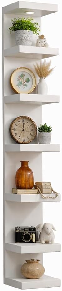 Elegant 7-Tier Floating Shelf with LED Lighting – Modern Home Decor