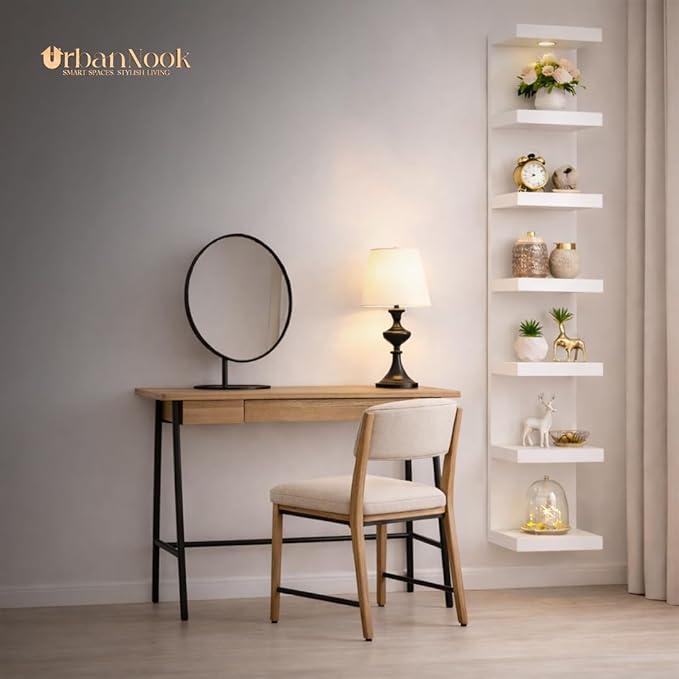 Elegant 7-Tier Floating Shelf with LED Lighting – Modern Home Decor